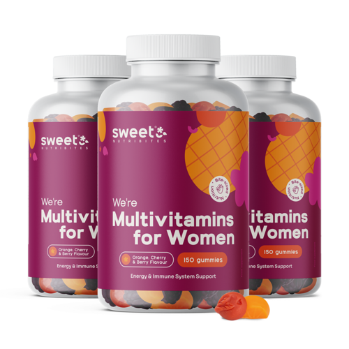3x Multivitamine für Frauen, zusammen 450 Gummibonbons