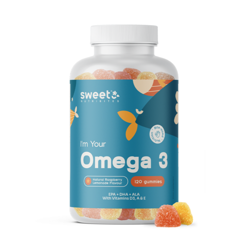 Omega-3 – mit den Vitaminen D3, E und A, 120 Gummibonbons