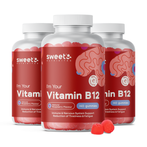 3x Vitamin B12 500 µg, zusammen 420 Gummibonbons