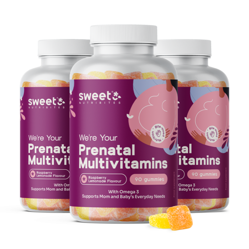 3x Pränatale Multivitamine mit Omega-3, zusammen 270 Gummibonbons