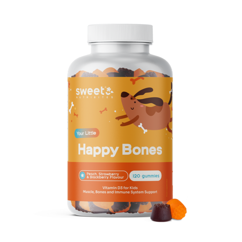 Happy Bones - Gummis für Kinder mit Vitamin D3, 120 Gummibonbons