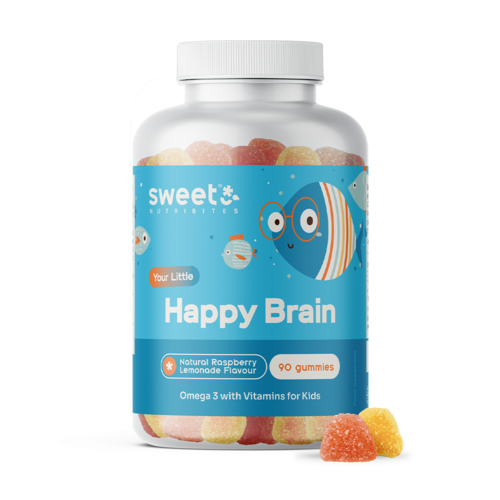 Happy Brain – Gummis für Kinder mit Omega-3-Fettsäuren, 90 Gummibonbons