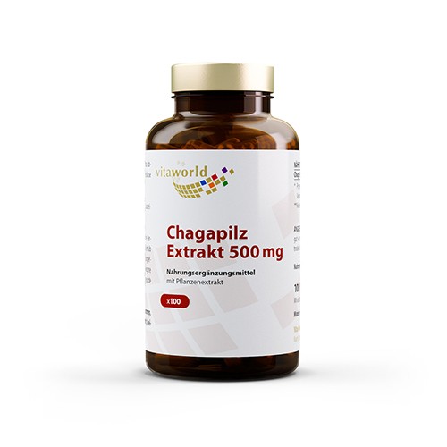 Chaga - Extrakt, 100 Kapseln
