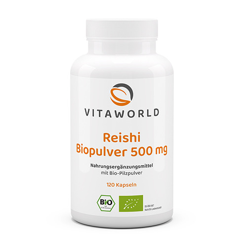 Reishi - BIO Pulver, 120 Kapseln