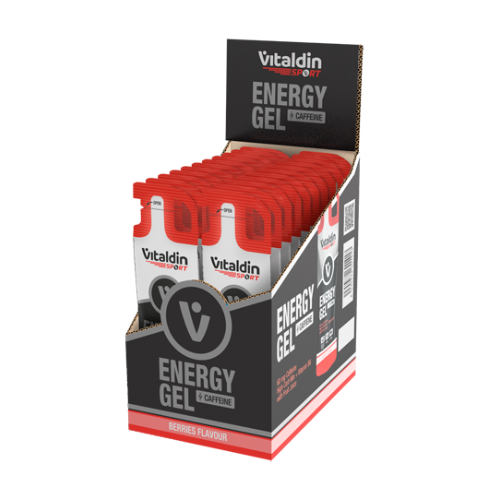 Energiegel mit Koffein - Beeren, 24 x 40 g
