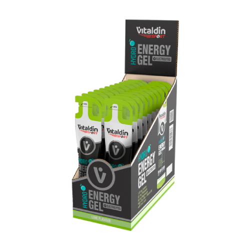 HYDRO Energiegel mit Elektrolyten - Limette, 24 x 55 ml