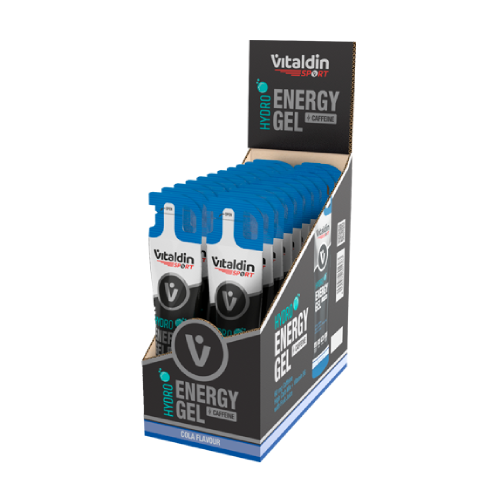 HYDRO Energiegel mit Koffein - Cola, 24 x 55 ml