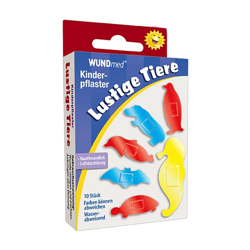 Kinderpflaster in Tierformen, 10 Stück