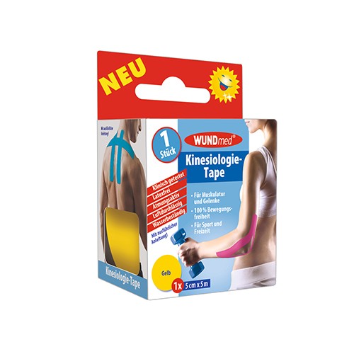 Kinesiologisches Tape - gelb, 5cm x 5m, 1 Stück