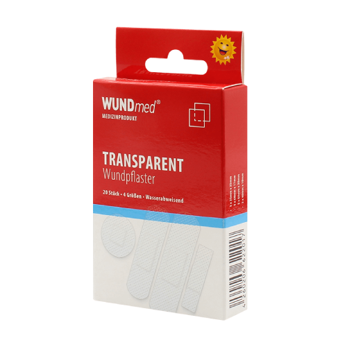 Set wasserabweisender und transparenter Pflaster, 20 Stück