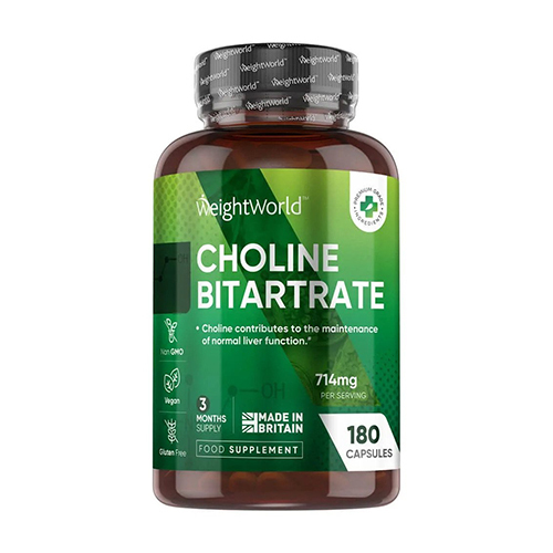 Cholinbitartrat 714 mg, 180 Kapseln