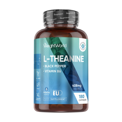 L-Theanin mit schwarzem Pfeffer-Extrakt, 180 Kapseln