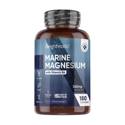 Meeresmagnesium mit Vitamin B6, 180 Kapseln