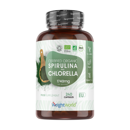 BIO Spirulina und Chlorella 1740 mg, 240 Kapseln