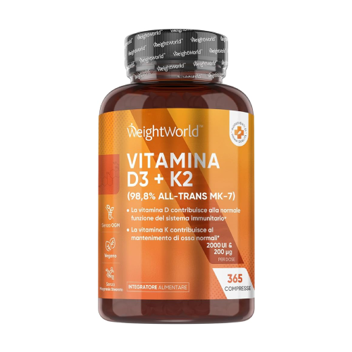 Vegane Vitamine D3 + K2, 365 Tabletten